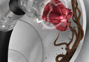 Fräskopf im Kanalrohr und Wurzeleinwuchs - Gottwald Umweltservice