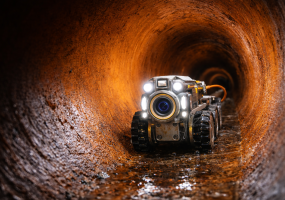 TV Kamera Roboter im Kanalrohr unterwegs - Gottwald Umweltservice